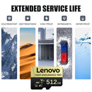 Cartão de memória Mini SD Lenovo de alta velocidade Classe 10, cartão Micro TF de 256 GB para smartphone - opções disponíveis de 32 GB, 64 GB, 128 GB, 256 GB e 512 GB.