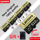 Cartão de memória Mini SD Lenovo de alta velocidade Classe 10, cartão Micro TF de 256 GB para smartphone - opções disponíveis de 32 GB, 64 GB, 128 GB, 256 GB e 512 GB.